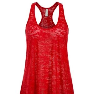 Women's Loose Fit Sheer Racerback Tank Top